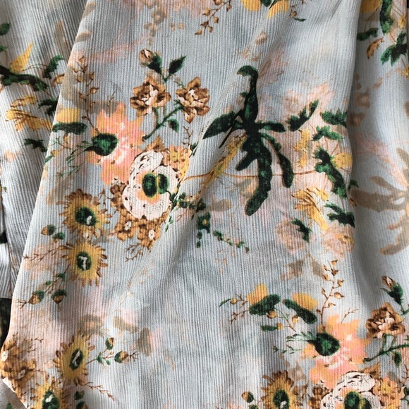 Maeve Anthropologie Floral Ruffled Shirt Dress - Picture 4 of 6